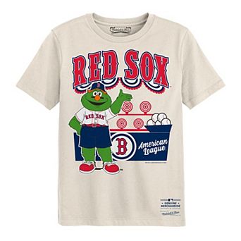 Preschool Mitchell & Ness Cream Boston Red Sox Step Back Up T-Shirt