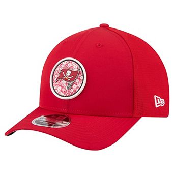 Men's New Era Red Tampa Bay Buccaneers Floral 9FORTY M-Crown Trucker Adjustable Hat