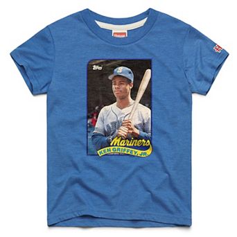 Youth Homage Ken Griffey Jr. Royal Seattle Mariners Topps Baseball Card Tri-Blend T-Shirt
