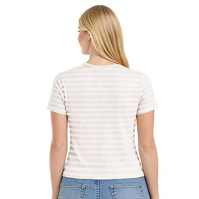 Women's Starter Cream Pittsburgh Steelers Pastels Striped T-Shirt