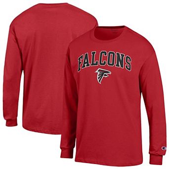 Men's Champion Red Atlanta Falcons Arch Over Logo Long Sleeve T-Shirt