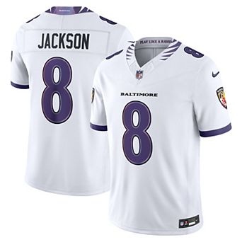 Men's Nike Lamar Jackson White Baltimore Ravens Vapor F.U.S.E. Stitched Limited Jersey