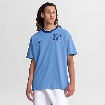 Men's Nike Light Blue Kansas City Royals Cooperstown Collection Ringer T-Shirt