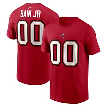 Men's Nike Rueben Bain Jr. Red Tampa Bay Buccaneers Name & Number T-Shirt