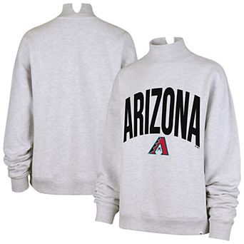 Women's '47 Heather Gray Arizona Diamondbacks Subtle Muse Mock Neck Sweatshirt