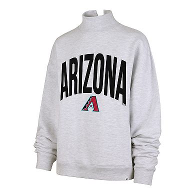 Women's '47 Heather Gray Arizona Diamondbacks Subtle Muse Mock Neck Sweatshirt