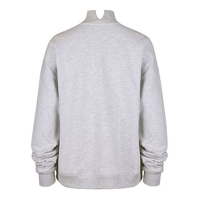Women's '47 Heather Gray Arizona Diamondbacks Subtle Muse Mock Neck Sweatshirt