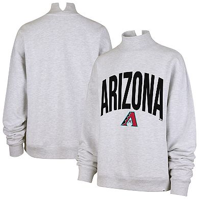 Women's '47 Heather Gray Arizona Diamondbacks Subtle Muse Mock Neck Sweatshirt