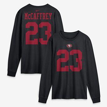 Men's Nike Christian McCaffrey Black San Francisco 49ers Name & Number Long Sleeve T-Shirt