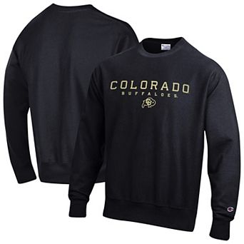 Men's Champion Black Colorado Buffaloes Relentless Reverse Weave Sweatshirt