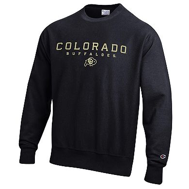 Men's Champion Black Colorado Buffaloes Relentless Reverse Weave Sweatshirt