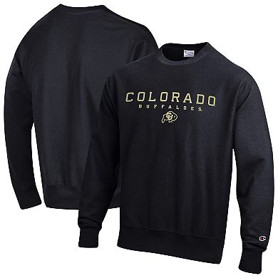 Men's Champion Black Colorado Buffaloes Relentless Reverse Weave Sweatshirt