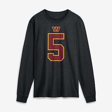 Men's Nike Jayden Daniels Black Washington Commanders Name & Number Long Sleeve T-Shirt