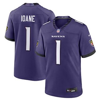 Men's Nike Olaivavega Ioane Purple Baltimore Ravens 2026 NFL Draft First Round Pick No. 14 Team Game Jersey
