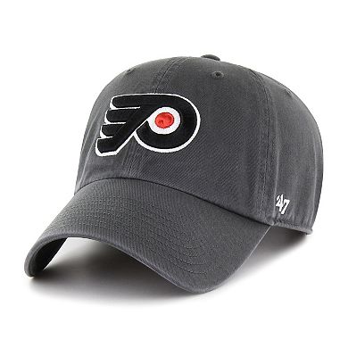 Men's '47 Charcoal Philadelphia Flyers Clean Up Adjustable Hat