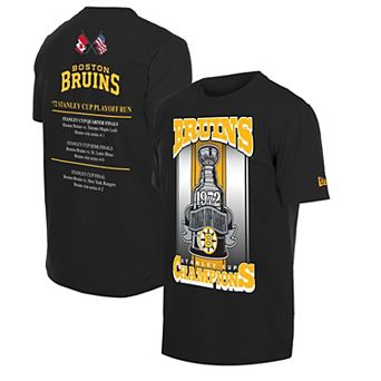 Men's New Era Black Boston Bruins Stanley Cup Trophy Graphic T-Shirt