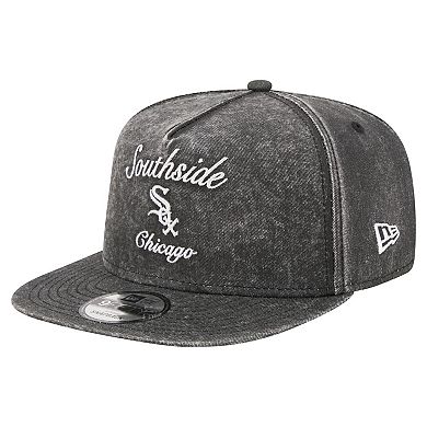 Men's New Era Black Chicago White Sox City Slogan A-Frame 9FIFTY Snapback Hat