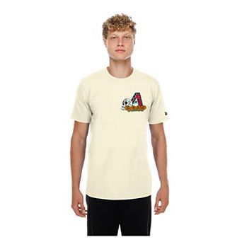 Men's New Era Natural Arizona Diamondbacks Dia de los Muertos Sugar Skull T-Shirt