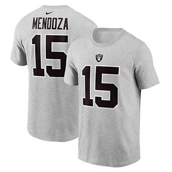 Men's Nike Fernando Mendoza Heather Gray Las Vegas Raiders Name & Number T-Shirt