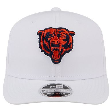 Men's New Era White Chicago Bears Name Plate 9SEVENTY Adjustable Hat