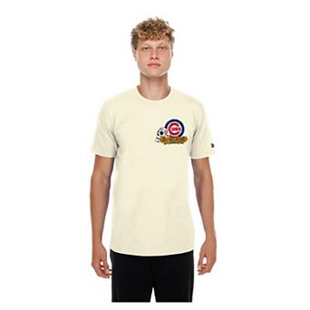 Men's New Era Natural Chicago Cubs Dia de los Muertos Sugar Skull T-Shirt