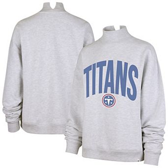 Women's '47 Gray Tennessee Titans Subtle Muse Mock Neck Sweatshirt