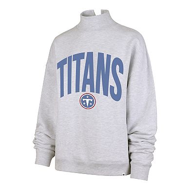 Women's '47 Gray Tennessee Titans Subtle Muse Mock Neck Sweatshirt