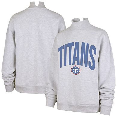 Women's '47 Gray Tennessee Titans Subtle Muse Mock Neck Sweatshirt