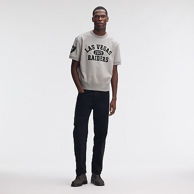 Fanatics Heather Gray Las Vegas Raiders IconicFleece Short Sleeve Sweatshirt
