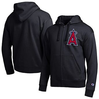 Men's Champion Black Los Angeles Angels All-Star Full-Zip Hoodie
