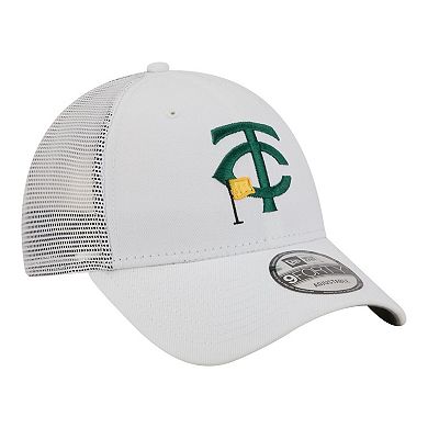 Men's New Era White Minnesota Twins Flag 9FORTY Trucker Adjustable Hat