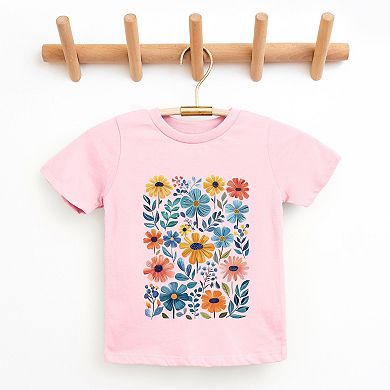 The Juniper Shop Watercolor Daisy Garden Youth Short Sleeve Tee