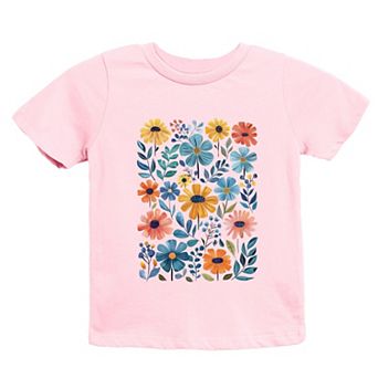 The Juniper Shop Watercolor Daisy Garden Youth Short Sleeve Tee