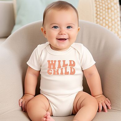 The Juniper Shop Wild Child Wavy Baby Short Sleeve Bodysuit