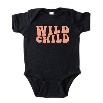 The Juniper Shop Wild Child Wavy Baby Short Sleeve Bodysuit