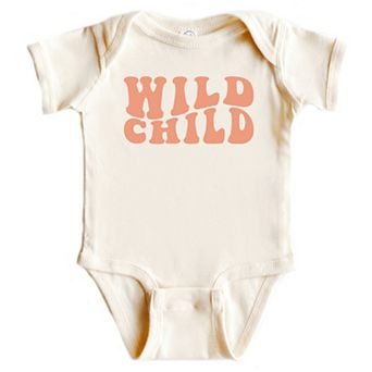 The Juniper Shop Wild Child Wavy Baby Short Sleeve Bodysuit