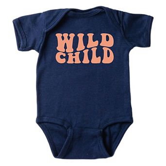 The Juniper Shop Wild Child Wavy Baby Short Sleeve Bodysuit