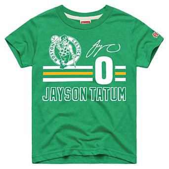 Youth Homage Jayson Tatum Kelly Green Boston Celtics Remix Signature Name & Number Tri-Blend T-Shirt