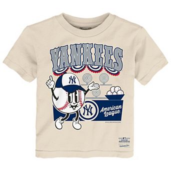 Toddler Mitchell & Ness Cream New York Yankees Step Back Up T-Shirt