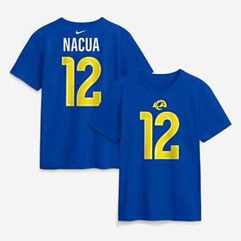 Men's Nike Puka Nacua Royal Los Angeles Rams Name & Number T-Shirt
