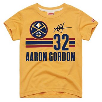 Youth Homage Aaron Gordon Gold Denver Nuggets Remix Signature Name & Number Tri-Blend T-Shirt
