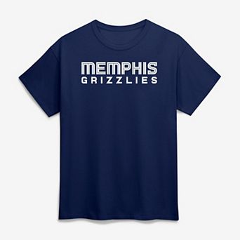 Men's Logo Athletic Navy Memphis Grizzlies Wordmark T-Shirt