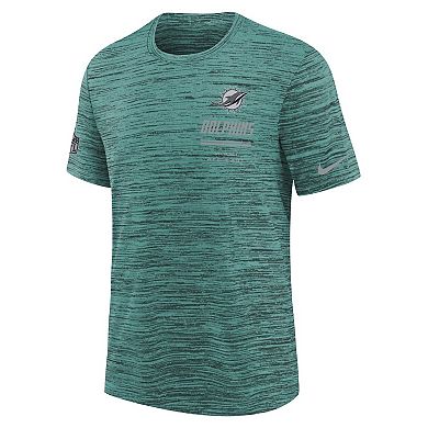 Youth Nike Aqua Miami Dolphins Sideline Velocity Dri-FIT T-Shirt