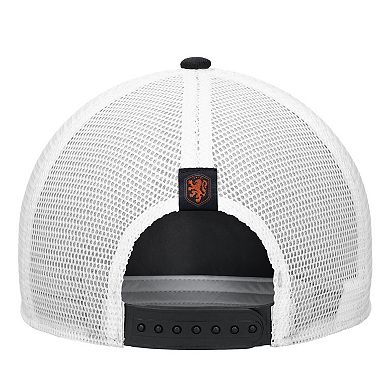 Men's Nike Black Netherlands National Team Rise Rope Trucker A-Frame Adjustable Hat