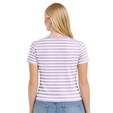 Women's Starter Purple Minnesota Vikings Pastels Striped T-Shirt