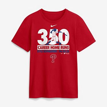 Men's Nike Kyle Schwarber Red Philadelphia Phillies 350th Home Run Milestone T-Shirt