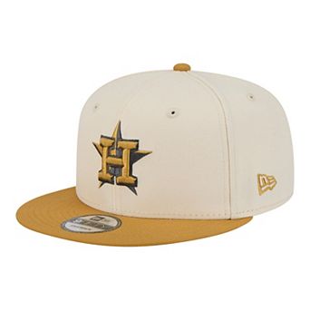 Men's New Era Light Beige/Khaki Houston Astros Two-Tone Color Pack 9FIFTY Snapback Hat