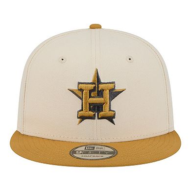 Men's New Era Light Beige/Khaki Houston Astros Two-Tone Color Pack 9FIFTY Snapback Hat