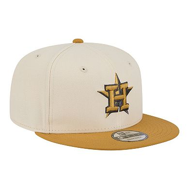 Men's New Era Light Beige/Khaki Houston Astros Two-Tone Color Pack 9FIFTY Snapback Hat