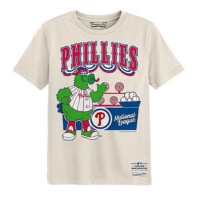 Preschool Mitchell & Ness Cream Philadelphia Phillies Step Back Up T-Shirt